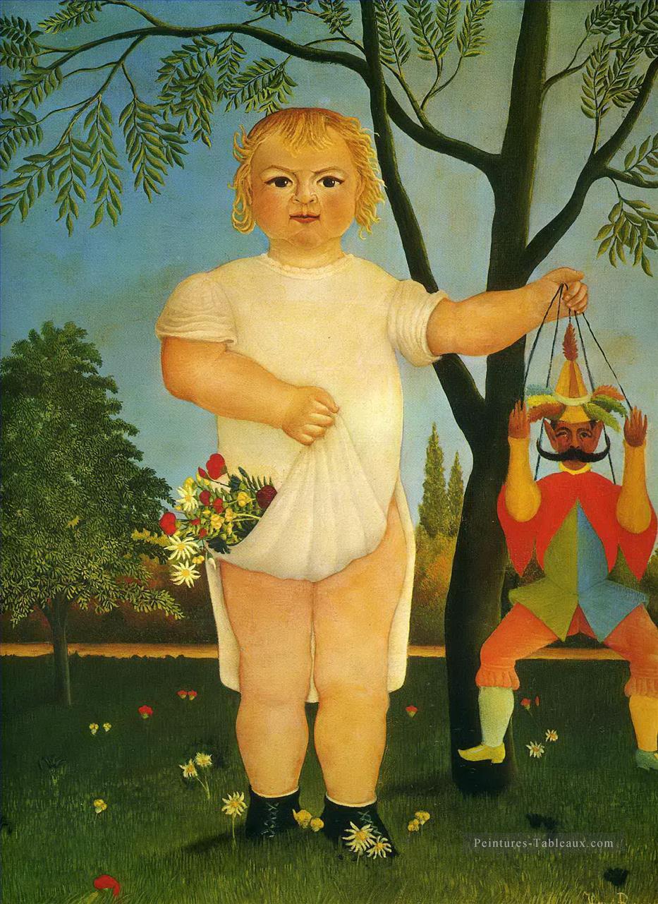 enfant avec une marionnette Henri Rousseau post impressionnisme Naive primitivisme Peintures à l'huile